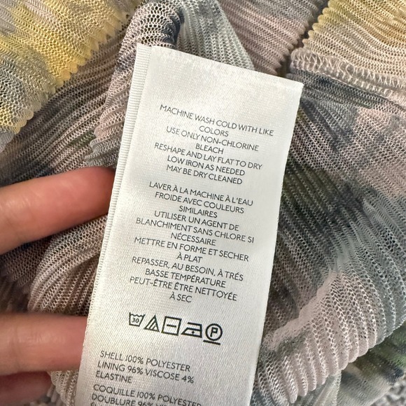 Anthropologie Womens Floral Print Pleated Long Sleeve Blouse Top Large - Picture 4 of 9